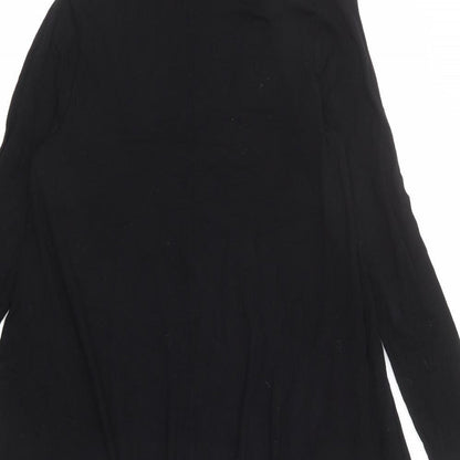 ASOS Womens Black Polyester Trapeze & Swing Size 12 Henley Pullover