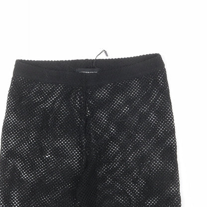 PRETTYLITTLETHING Womens Black Polyester Biker Shorts Size 24 in L8 in Regular Pull On