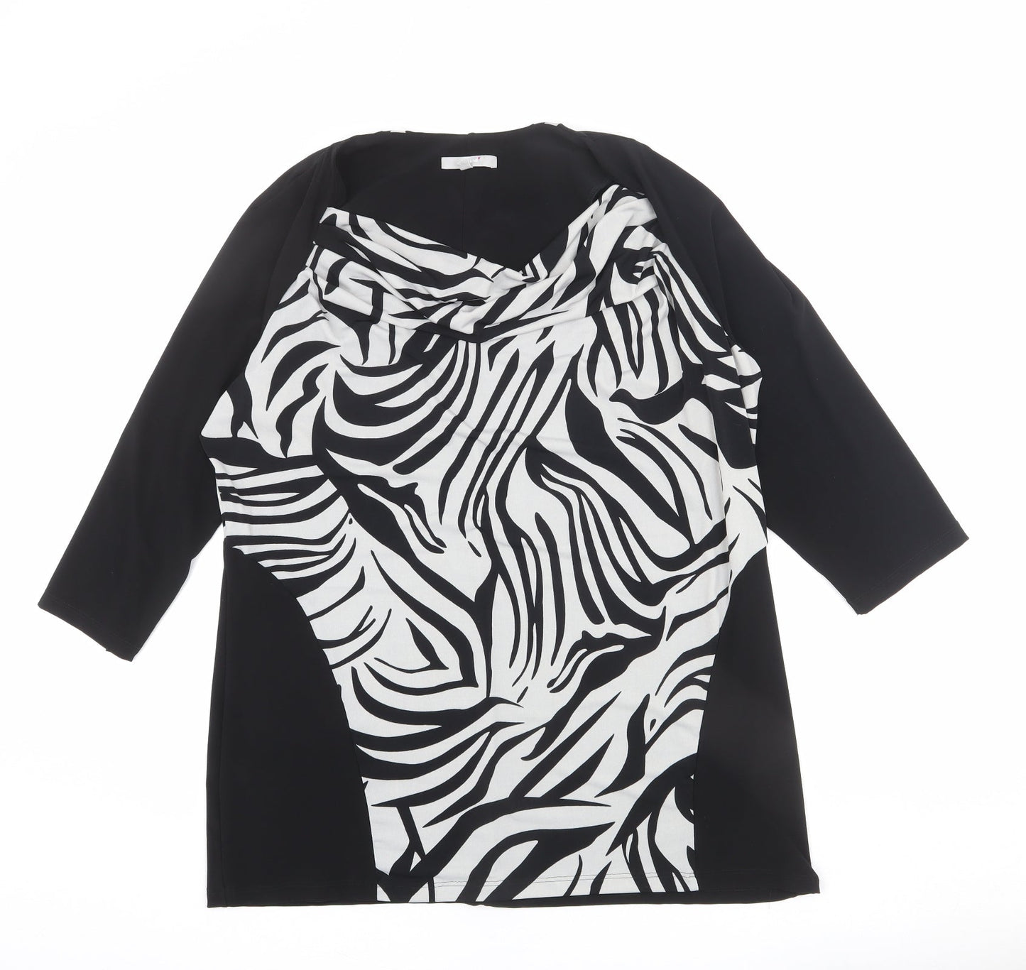 Womens UK Size 20 Per Una Black Basic T-Shirt