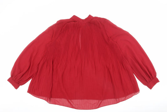 Womens UK Size 8 ASOS Red Basic Blouse