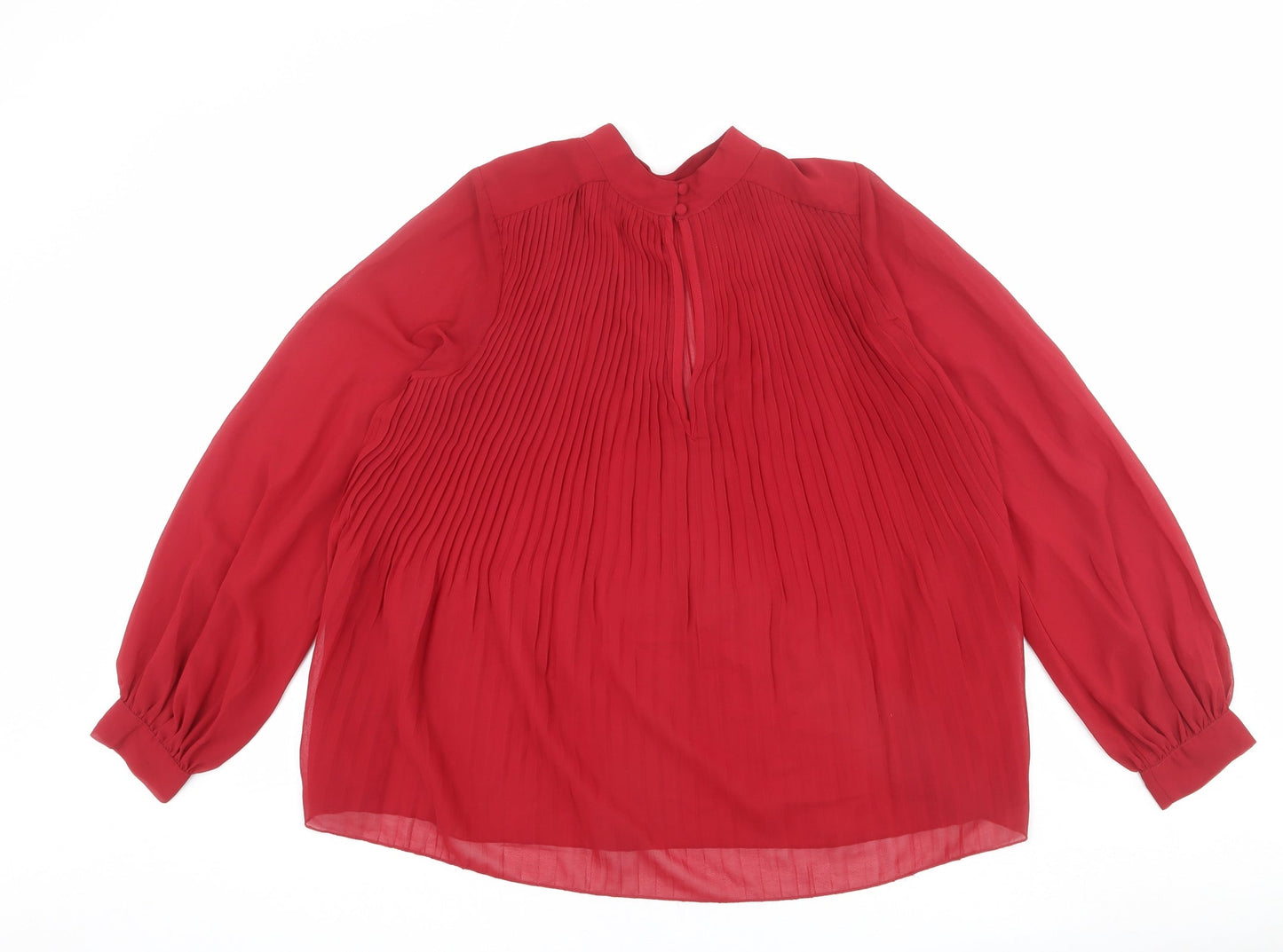 Womens UK Size 8 ASOS Red Basic Blouse