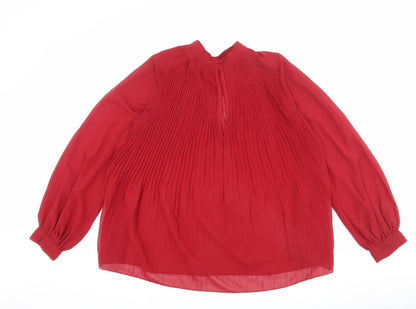 Womens UK Size 8 ASOS Red Basic Blouse