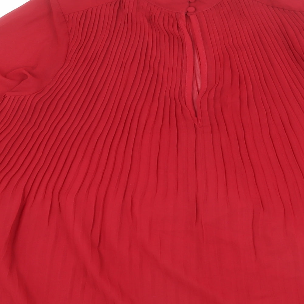 Womens UK Size 8 ASOS Red Basic Blouse