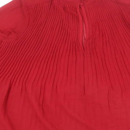 Womens UK Size 8 ASOS Red Basic Blouse