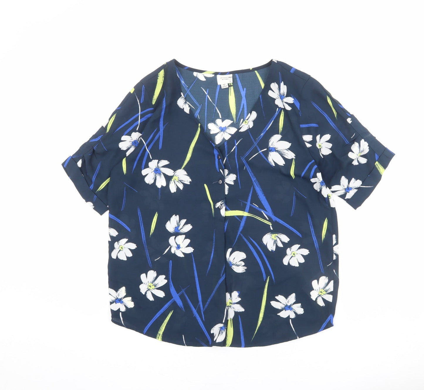 Womens UK Size 8 Jaqueline de Yong Blue Basic Blouse
