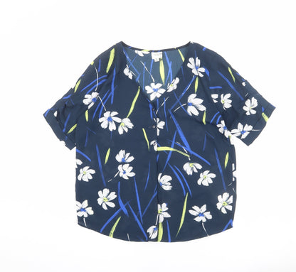 Womens UK Size 8 Jaqueline de Yong Blue Basic Blouse