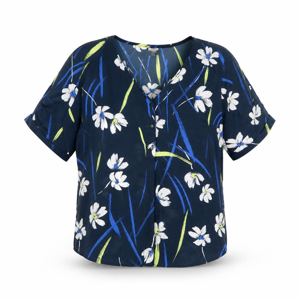 Womens UK Size 8 Jaqueline de Yong Blue Basic Blouse