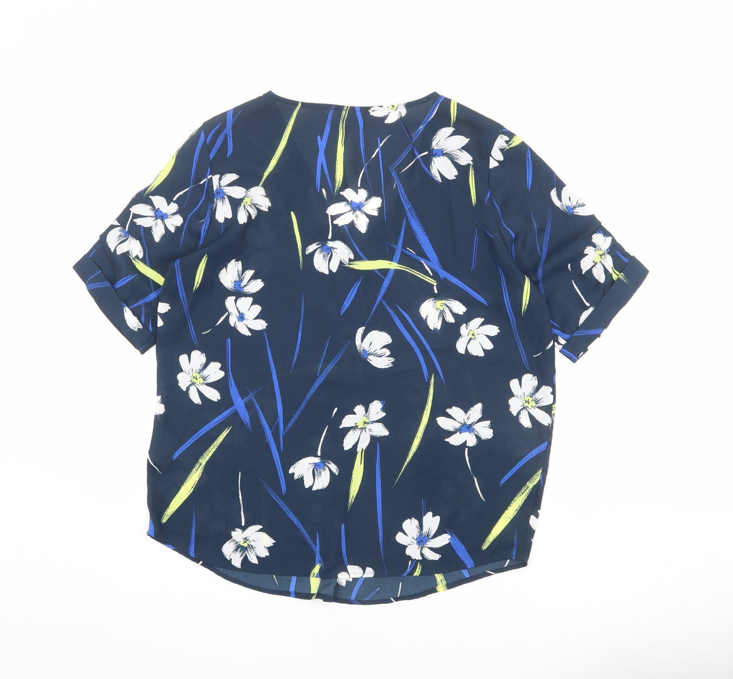 Womens UK Size 8 Jaqueline de Yong Blue Basic Blouse