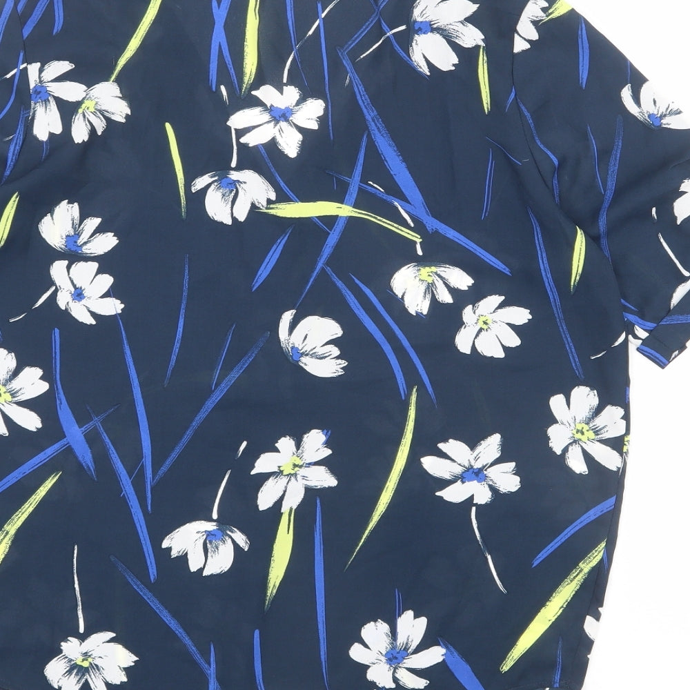 Womens UK Size 8 Jaqueline de Yong Blue Basic Blouse