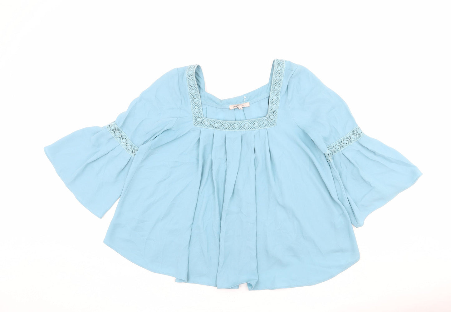 Womens UK Size 10 Limited Edition Blue Basic Blouse