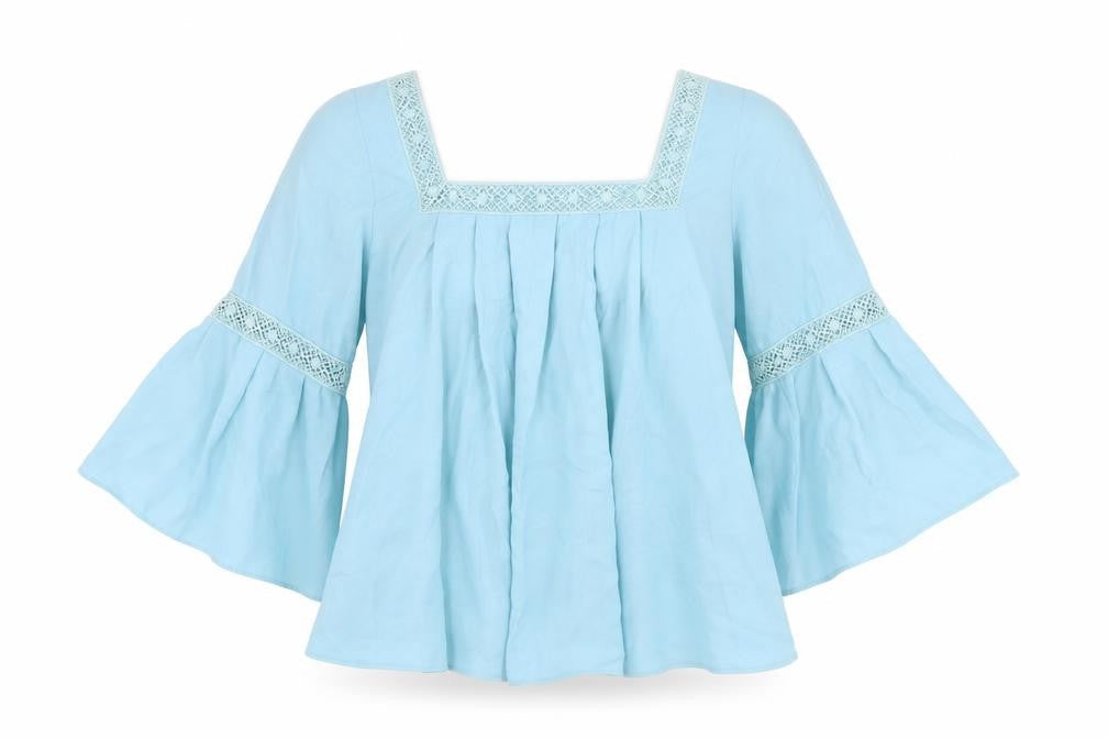 Womens UK Size 10 Limited Edition Blue Basic Blouse