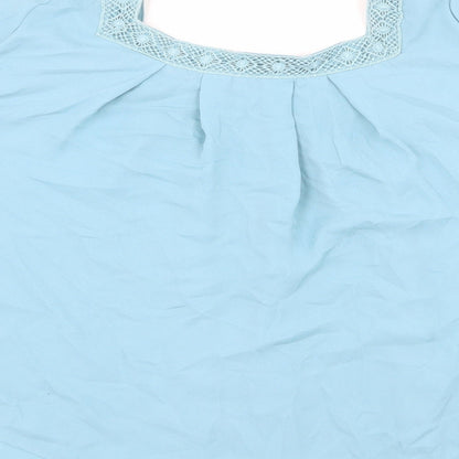 Womens UK Size 10 Limited Edition Blue Basic Blouse