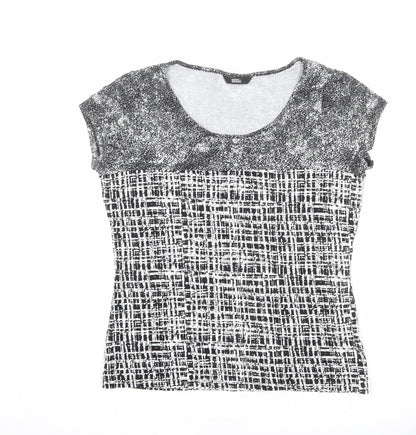 Womens UK Size 14 Marks and Spencer Black Basic T-Shirt