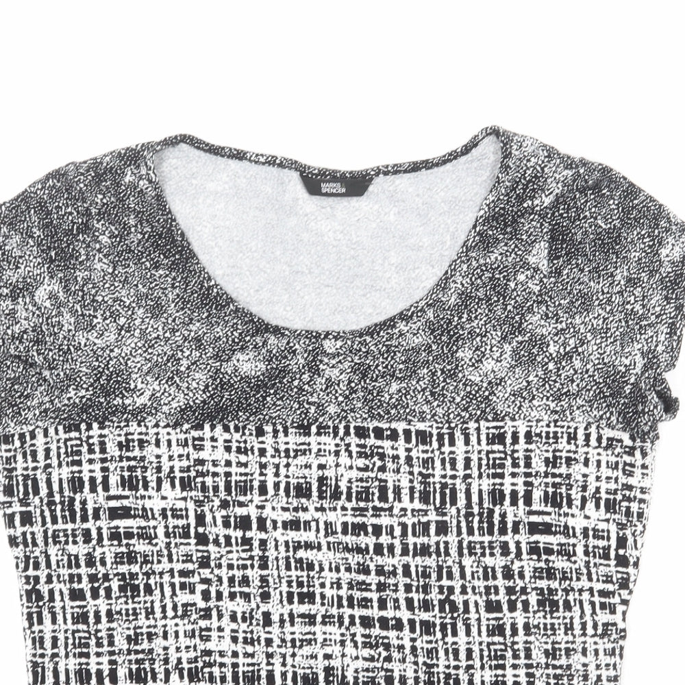 Womens UK Size 14 Marks and Spencer Black Basic T-Shirt