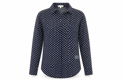 Womens UK Size 6 Warehouse Blue Basic Button-Up