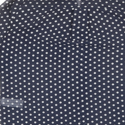 Womens UK Size 6 Warehouse Blue Basic Button-Up