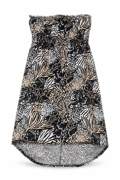 Dorothy Perkins Womens Multicoloured Animal Print Polyester Fit & Flare Size 14 Off the Shoulder Pullover - Leopard Print, Snake Print, Zebra Print