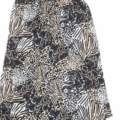 Dorothy Perkins Womens Multicoloured Animal Print Polyester Fit & Flare Size 14 Off the Shoulder Pullover - Leopard Print, Snake Print, Zebra Print