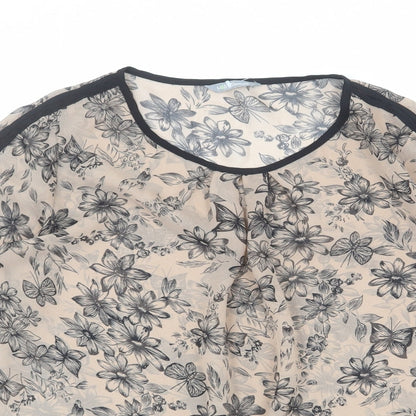 Womens UK Size 8 Marks and Spencer Brown Basic Blouse