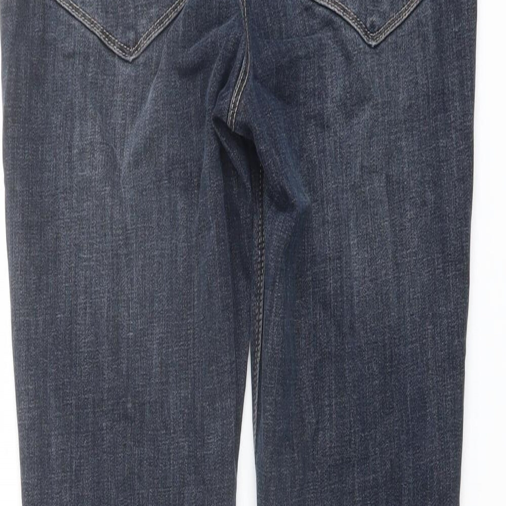 NEXT Womens Blue Cotton Skinny Jeans Size 12 L28 in Regular Button