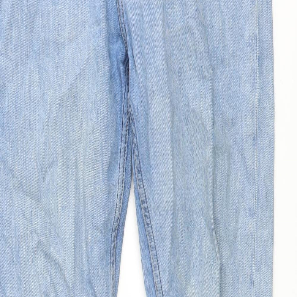 Weekday Mens Blue Cotton Straight Jeans Size 30 in L30 in Slim Button