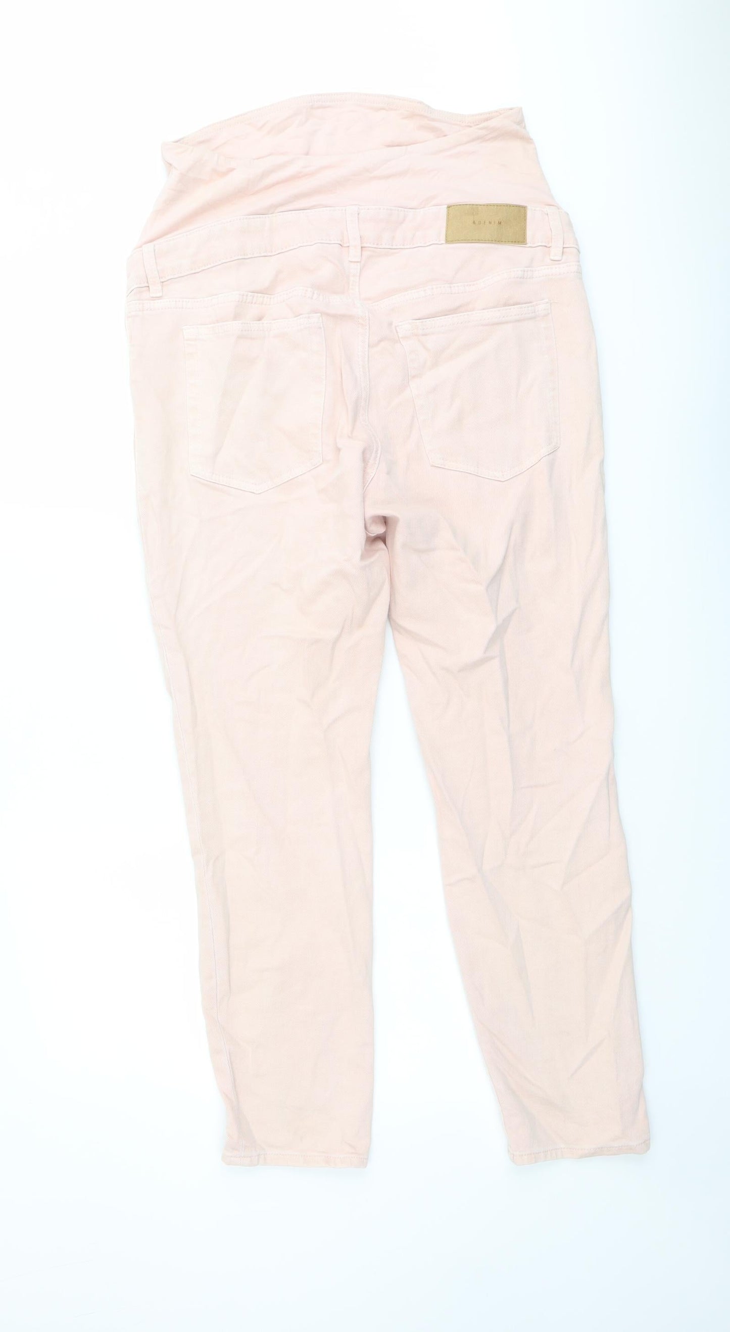 Womens UK Size M H&M Regular Fit Straight Pink Jeans