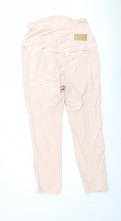 Womens UK Size M H&M Regular Fit Straight Pink Jeans
