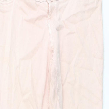 Womens UK Size M H&M Regular Fit Straight Pink Jeans
