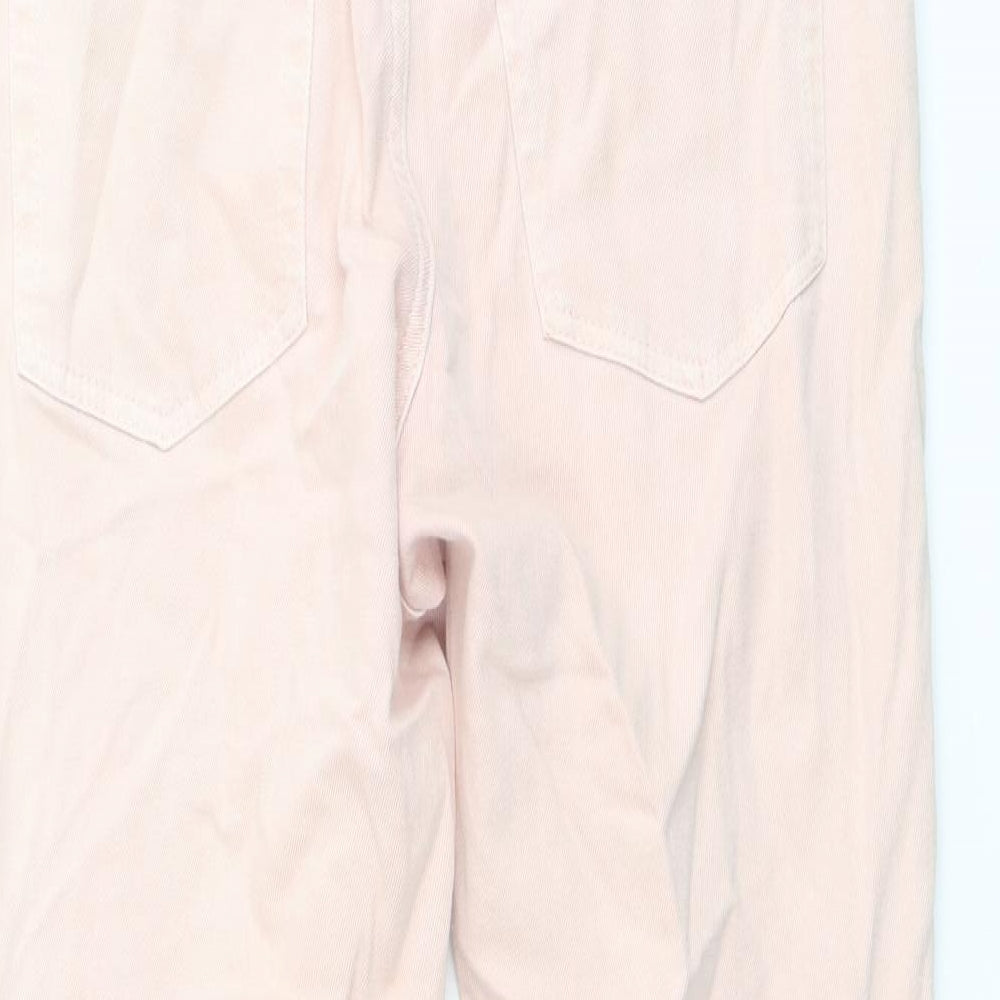 Womens UK Size M H&M Regular Fit Straight Pink Jeans
