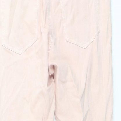 Womens UK Size M H&M Regular Fit Straight Pink Jeans
