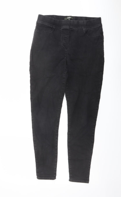 Womens UK Size 12 Studio Regular Fit Skinny Black Jeans