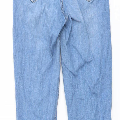 Topshop Womens Blue Cotton Skinny Jeans Size 25 in L27 in Regular Button