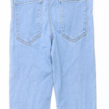 Denim & Co. Girls Blue Cotton Skinny Jeans Size 8-9 Years Regular Pullover