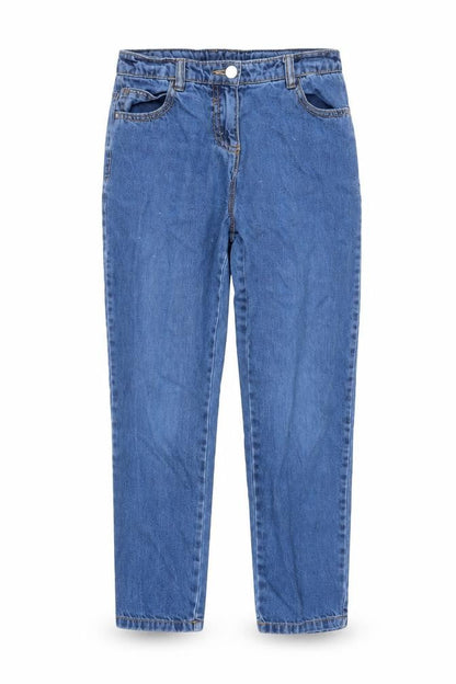 NEXT Girls Blue Cotton Skinny Jeans Size 11 Years Regular Button