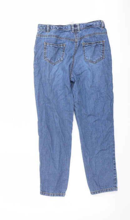 NEXT Girls Blue Cotton Skinny Jeans Size 11 Years Regular Button