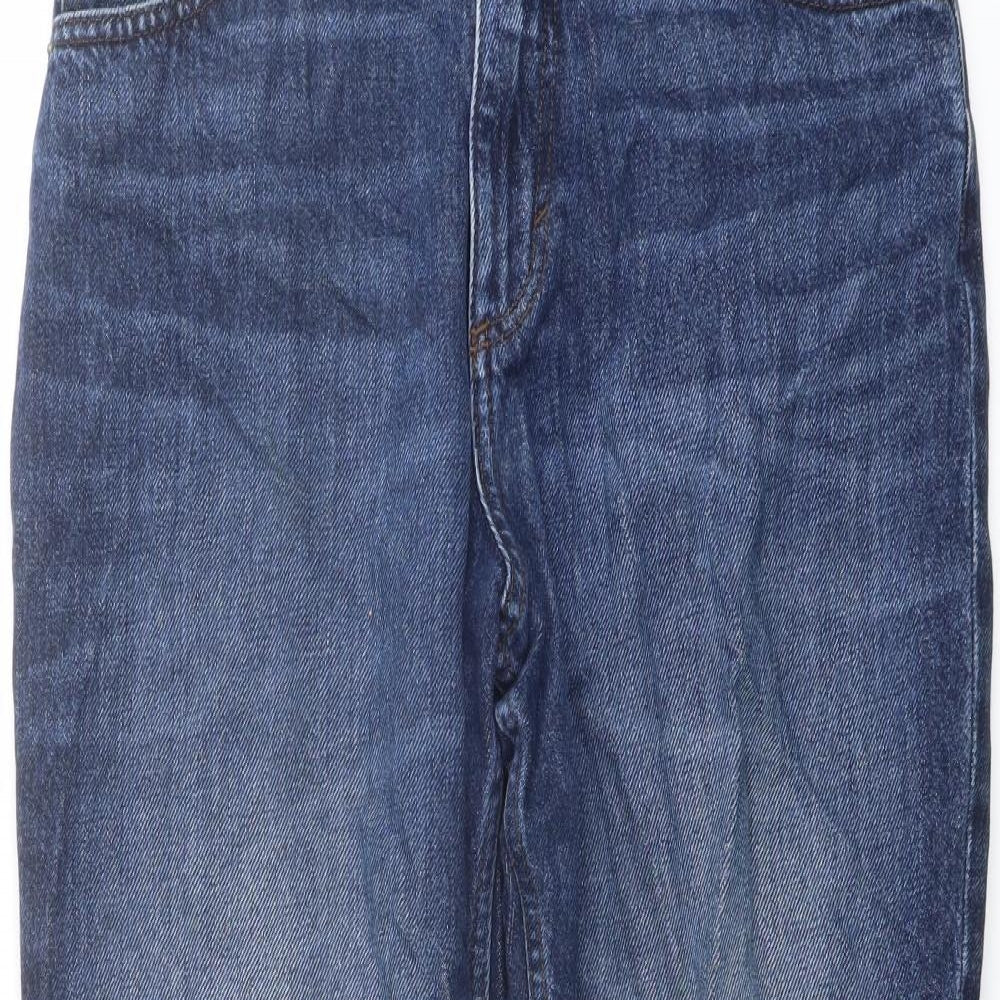 Monki Womens Blue Cotton Mom Jeans Size 31 in L26 in Regular Button - q