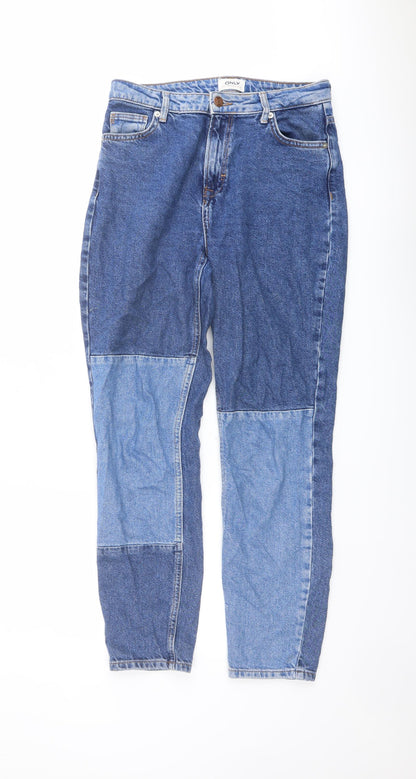 Only Womens Blue Cotton Straight Jeans Size 26 in L32 in Regular Button