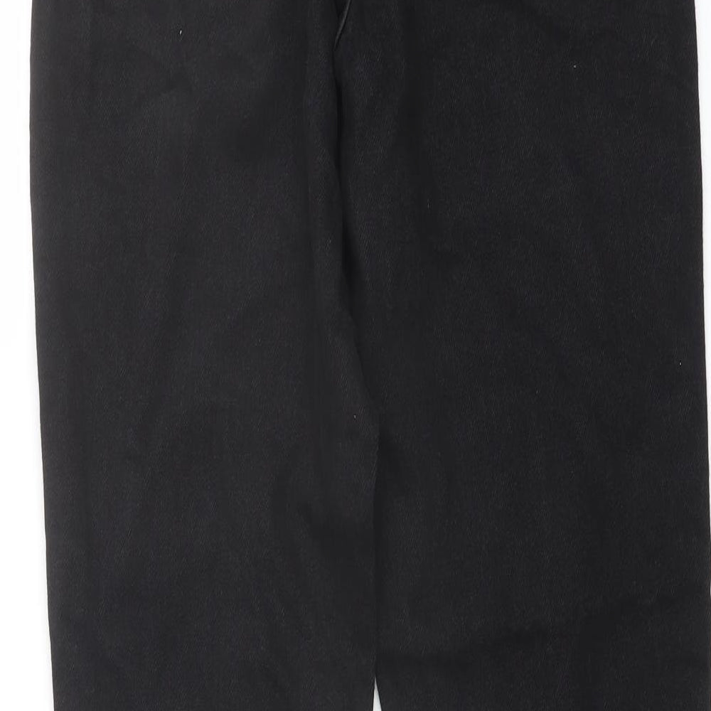 Denim & Co. Womens Black Cotton Mom Jeans Size 8 L27 in Regular Button