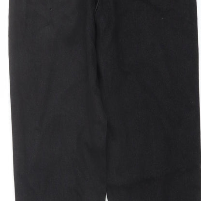 Denim & Co. Womens Black Cotton Mom Jeans Size 8 L27 in Regular Button