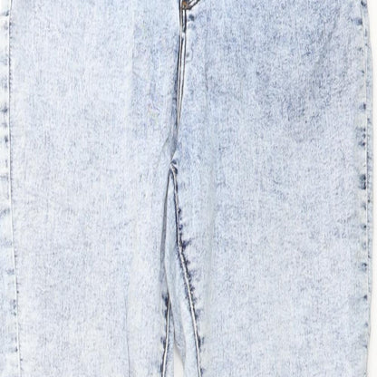 Denim & Co. Womens Blue Cotton Skinny Jeans Size 12 L29 in Regular Button