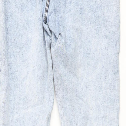 Denim & Co. Womens Blue Cotton Skinny Jeans Size 12 L29 in Regular Button