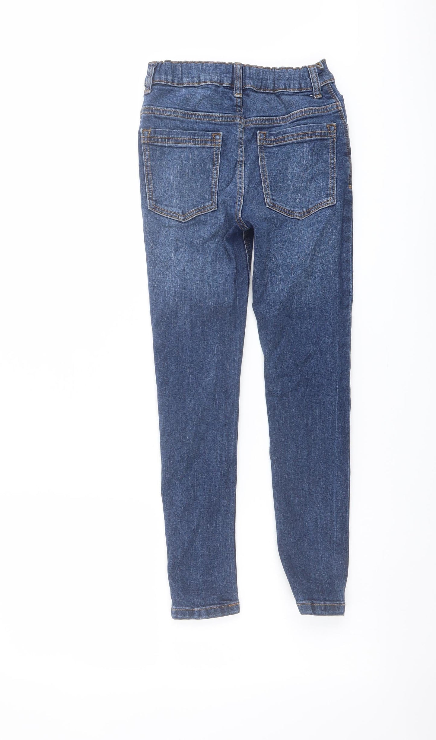 TU Boys Blue Cotton Skinny Jeans Size 9 Months Regular Button