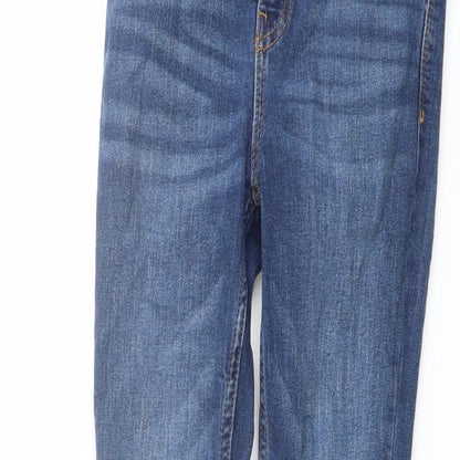 TU Boys Blue Cotton Skinny Jeans Size 9 Months Regular Button