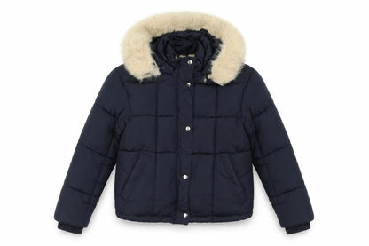 Womens UK Size 4 Topshop Blue Puffer Jacket