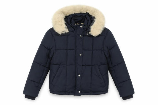 Womens UK Size 4 Topshop Blue Puffer Jacket