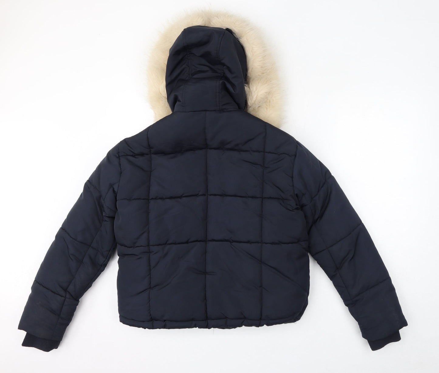 Womens UK Size 4 Topshop Blue Puffer Jacket