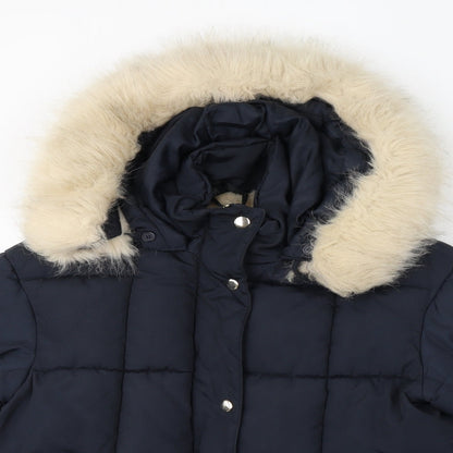 Womens UK Size 4 Topshop Blue Puffer Jacket