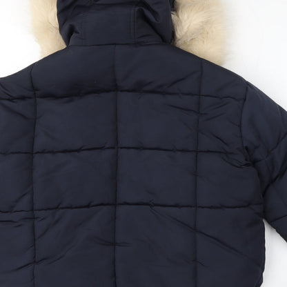Womens UK Size 4 Topshop Blue Puffer Jacket