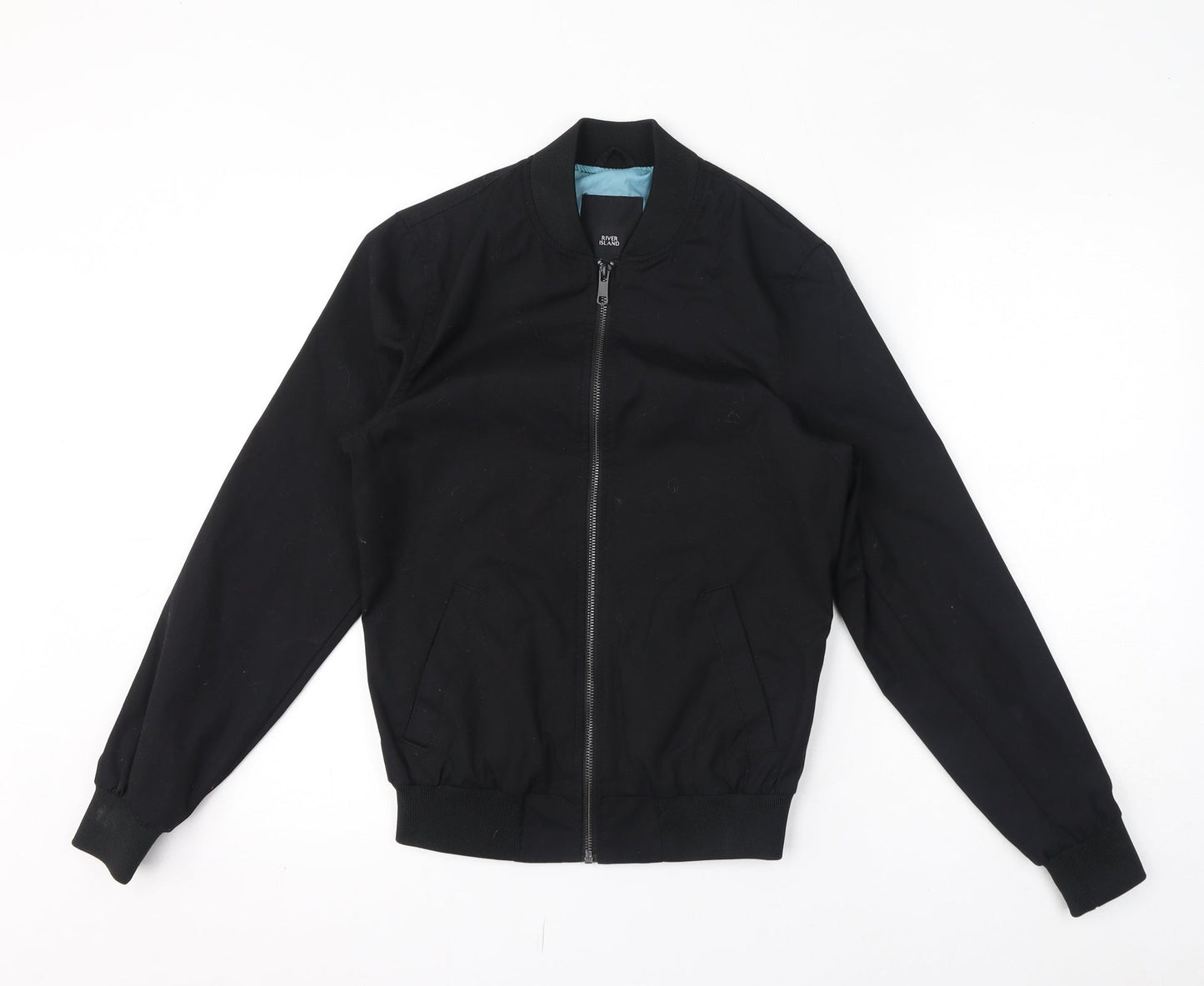 Mens UK Size 2XS River Island Black Bomber Jacket