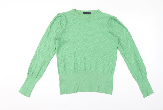 Womens UK Size 10 Marks and Spencer Green Pullover Jumper